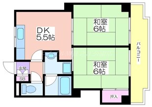 グリーンコート一番館の物件間取画像